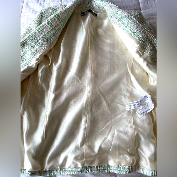 SOLD 💟 ZARA Double-breasted Textured Weave Size Large - Picture 11 of 16